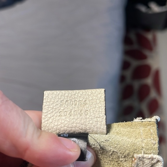 Gucci Cream Logo Zip Up Leather Suede Large Portfolio Pouch Clutch - Picture 16 of 16